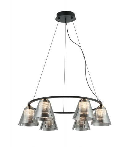 Люстра MDM-8257/6 BK+SG черный 14W LED 3000K d745 h1190, HAO24